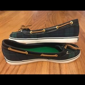 Green/navy plaid Sperry Top-sider Women’s 8.5M